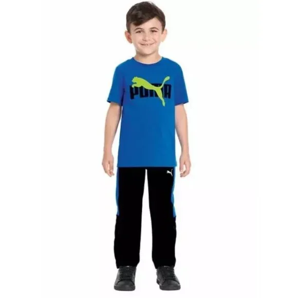 Puma Toddler Boys' 3-Piece Tracksuit Set Size 3T Blue & Navy - Picture 1 of 11